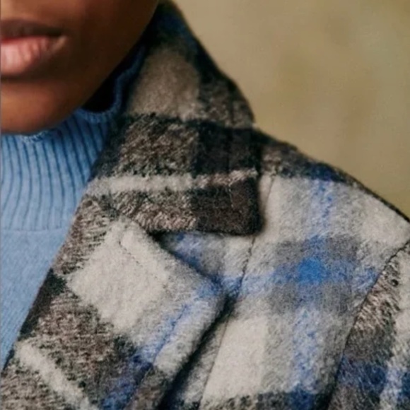 Sézane Viktor Wool Coat – Prairie Check – Size 2 (FR 34) – NWT - Picture 2 of 11